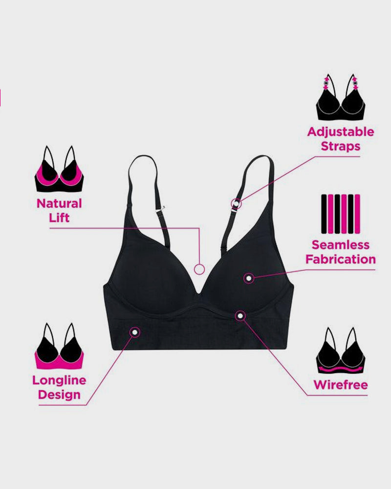 Diepe V Draadloze Lift Bralette