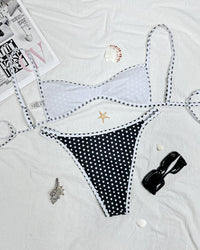 Bloemen tweedelige bikiniset met open rug