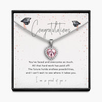 Geslaagd! Gefeliciteerd! - Sprankelende Morganiet Hartketting