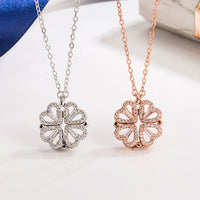 Sterling Zilver Magnetische Opvouwbare Klavertje Vier Ketting