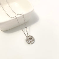 Sterling Zilver Magnetische Opvouwbare Klavertje Vier Ketting