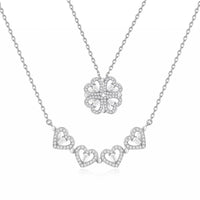 Sterling Zilver Magnetische Opvouwbare Klavertje Vier Ketting