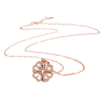Sterling Zilver Magnetische Opvouwbare Klavertje Vier Ketting