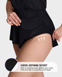 Halter V-hals Zwemromper met buikcontrole