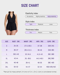 Halter V-hals Zwemromper met buikcontrole