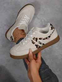 Harbor Court Beige Leopard Gum Sole Sneakers