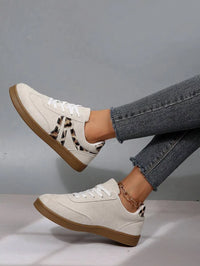 Harbor Court Beige Leopard Gum Sole Sneakers