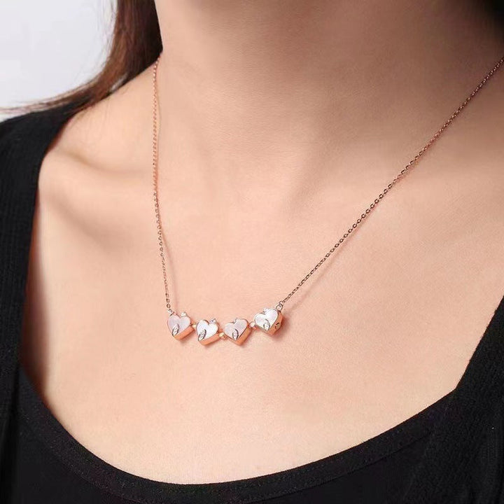 Sterling Zilver Magnetische Schelp Vouwbare Klavertje Vier Ketting