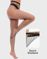 Klassieke fishnet panty met hoge taille – 4 gaasstijlen