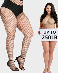 Klassieke fishnet panty met hoge taille – 4 gaasstijlen