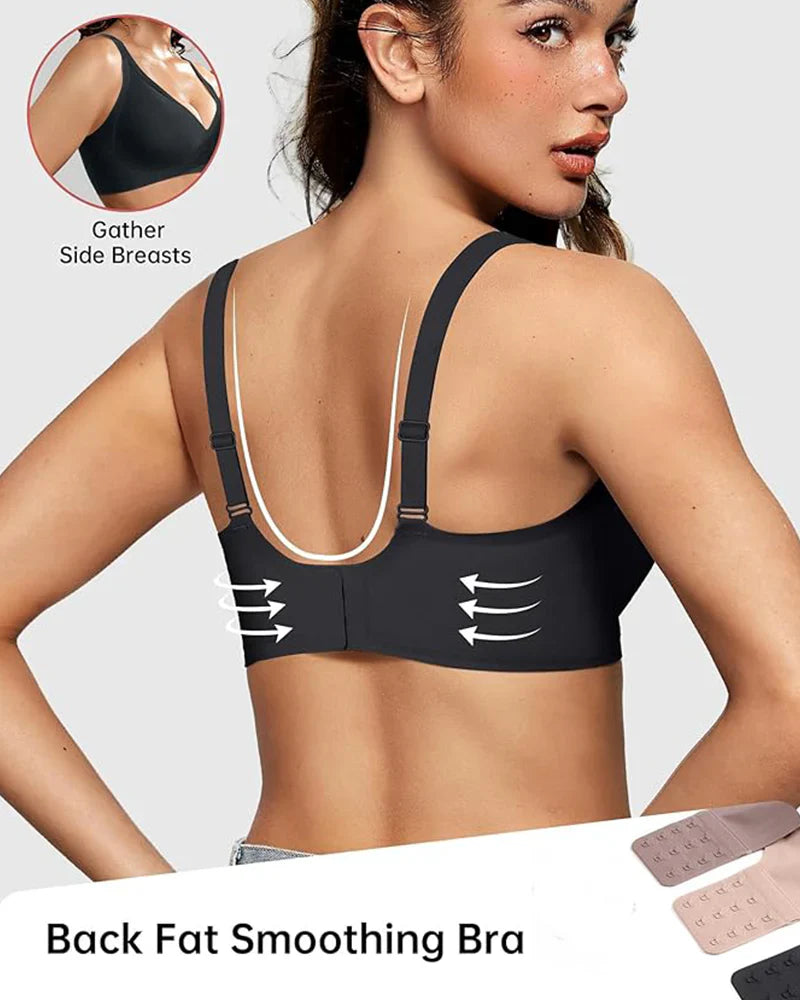 Naadloze diepe V push-up draadloze beha