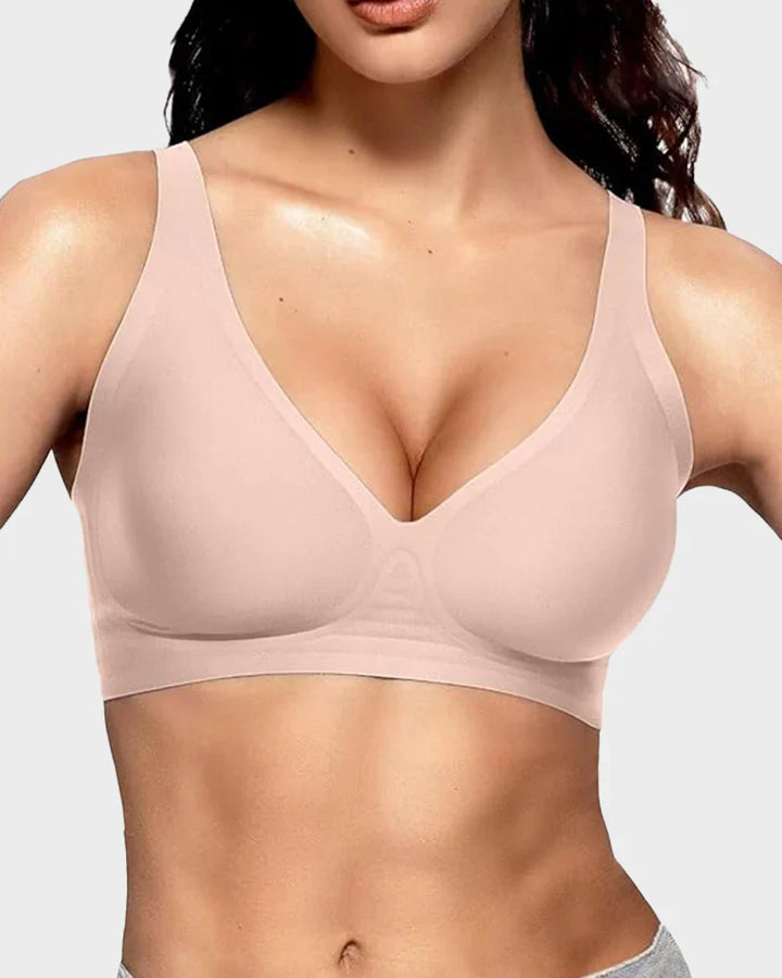 Naadloze diepe V push-up draadloze beha