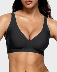 Naadloze diepe V push-up draadloze beha