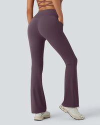 High-Waisted Buikcorrigerende Shaping Yoga Legging met Zakken en Uitlopende Pijpen