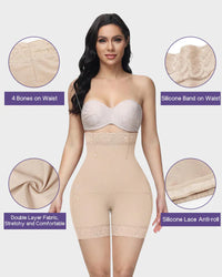 High Waist Short met Afslankend Effect voor de Dijbenen