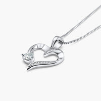 Zielsverwant In Mijn Hart - Sterling Zilveren Heilig Hart Ketting - 5 Kleuren