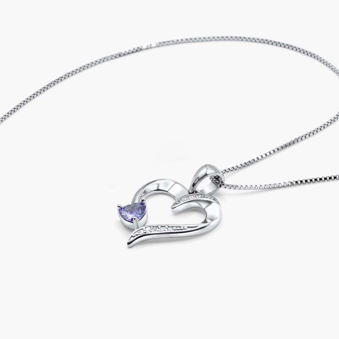 Jubileum - Sterling Zilveren Heilig Hart Ketting - 5 Kleuren
