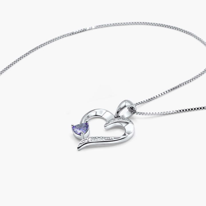 Jubileum - Sterling Zilveren Heilig Hart Ketting - 5 Kleuren