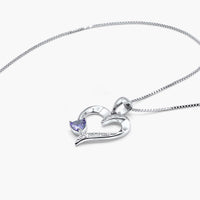 "AAN MIJN VROUW" - Sterling Zilver Heilig Hart Ketting - 5 Kleuren