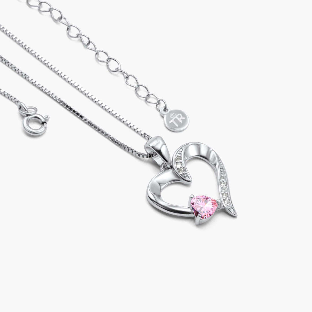 "AAN MIJN VROUW" - Sterling Zilver Heilig Hart Ketting - 5 Kleuren