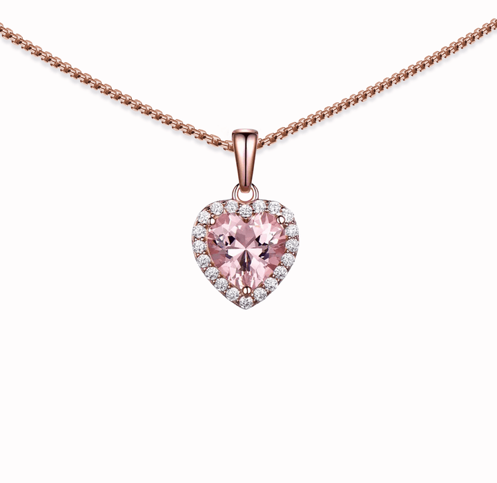 "Liefste Mama" - Roze Morganiet Hartketting