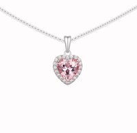Eén op een Miljoen Mama - Roze Morganiet Hartketting