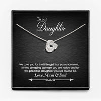 AAN MIJN DOCHTER, LIEFDE MAMA/ MAMA EN PAPA/ PAPA - Infinity Knoop Ketting