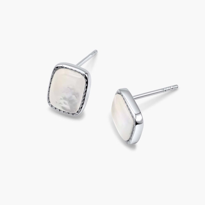 Iriserende Parel Sterling Zilveren Oorknopjes