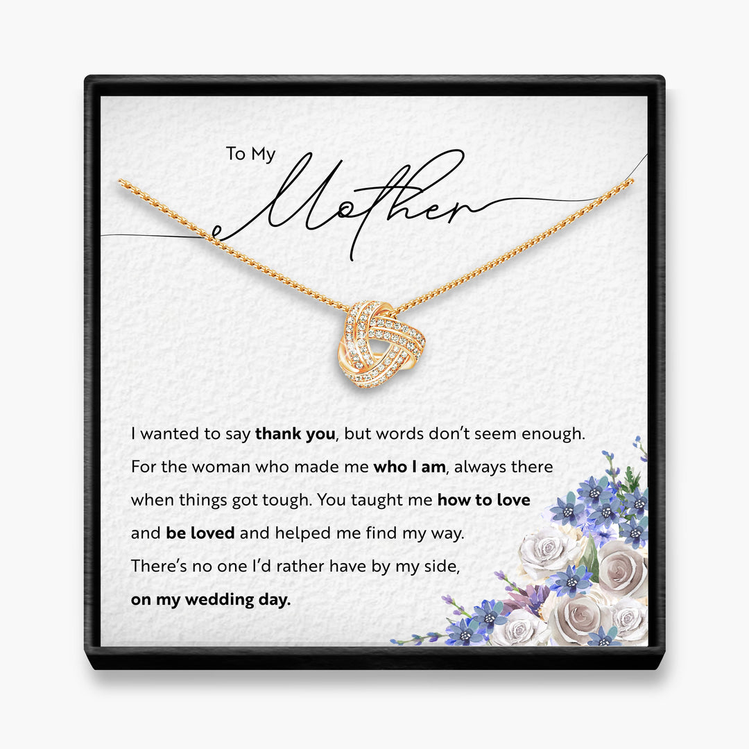 Op Mijn Trouwdag - Moeder van de Bruid - Infinity Knoop Ketting