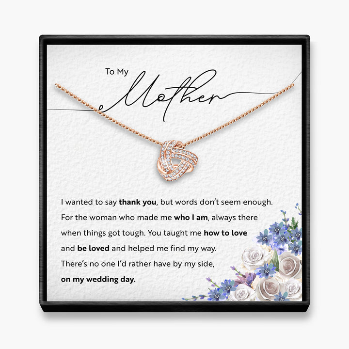 Op Mijn Trouwdag - Moeder van de Bruid - Infinity Knoop Ketting