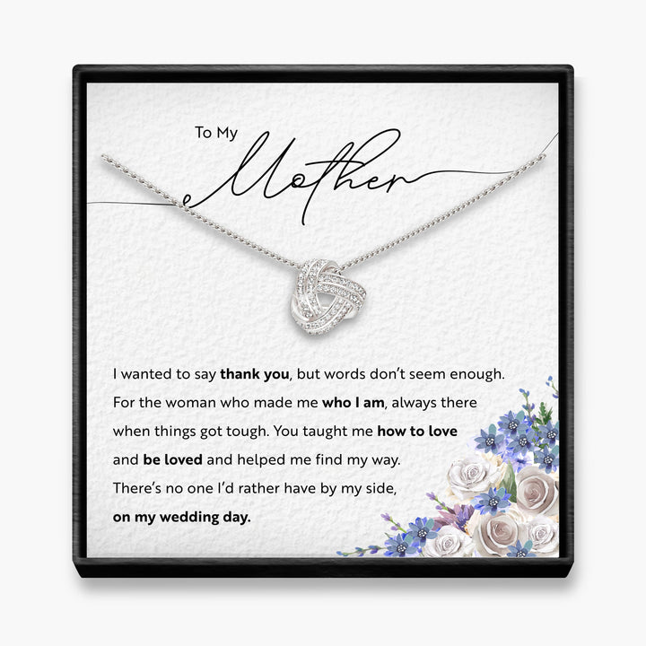 Op Mijn Trouwdag - Moeder van de Bruid - Infinity Knoop Ketting