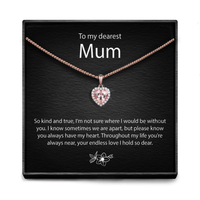 "Liefste Mama" - Roze Morganiet Hartketting