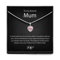 "Liefste Mama" - Roze Morganiet Hartketting