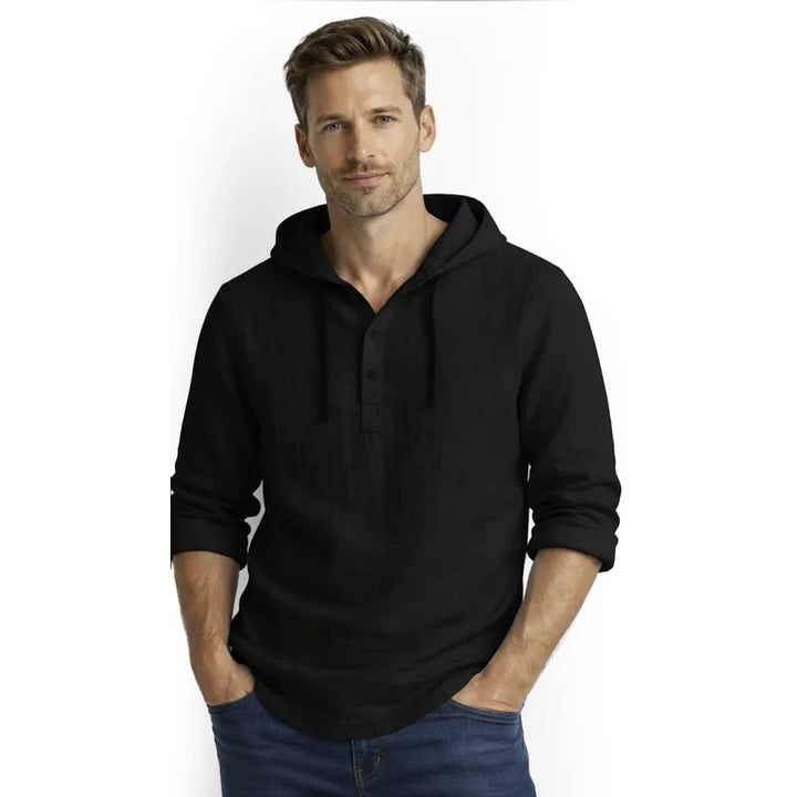 NobleLinen shirt met capuchon Dante