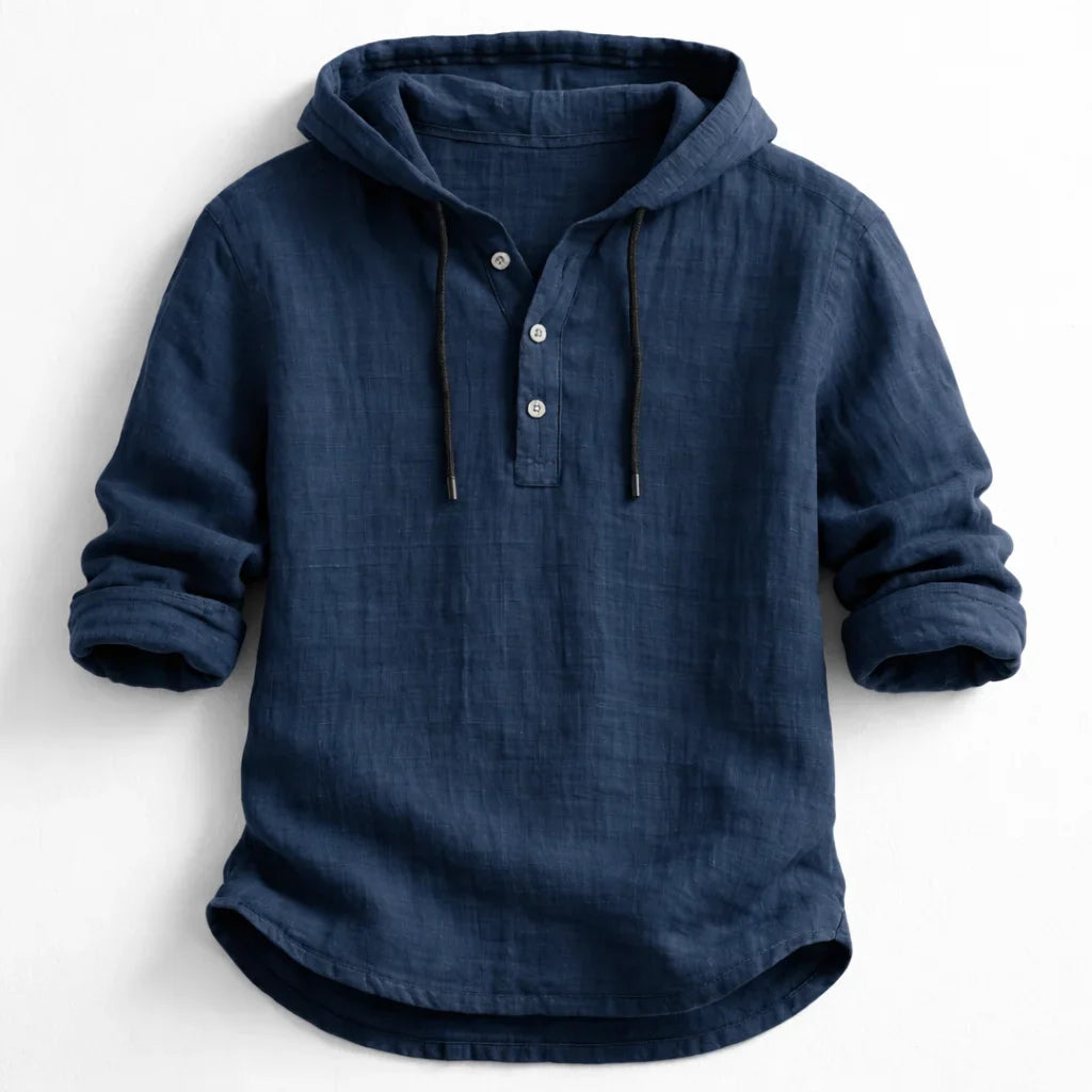 NobleLinen shirt met capuchon Dante