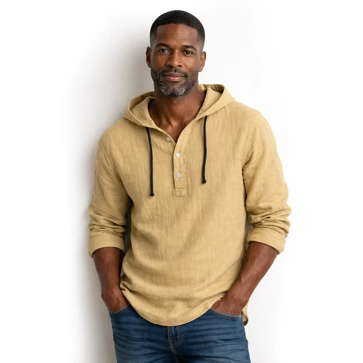 NobleLinen shirt met capuchon Dante