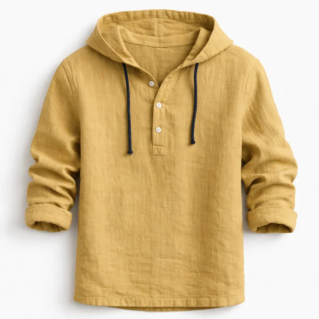 NobleLinen shirt met capuchon Dante