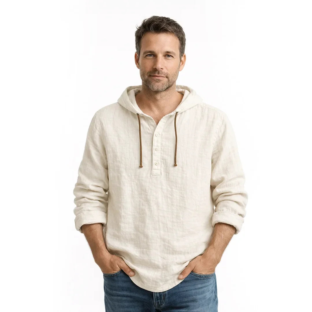 NobleLinen shirt met capuchon Dante