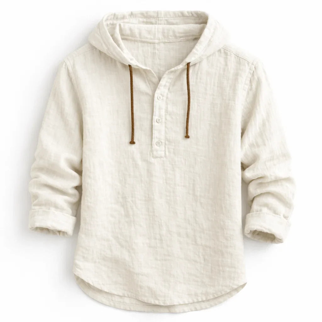 NobleLinen shirt met capuchon Dante