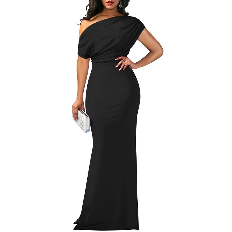 Elegante Mouwloze Off-shoulder Nauwsluitende Lange Formele Avondjurk