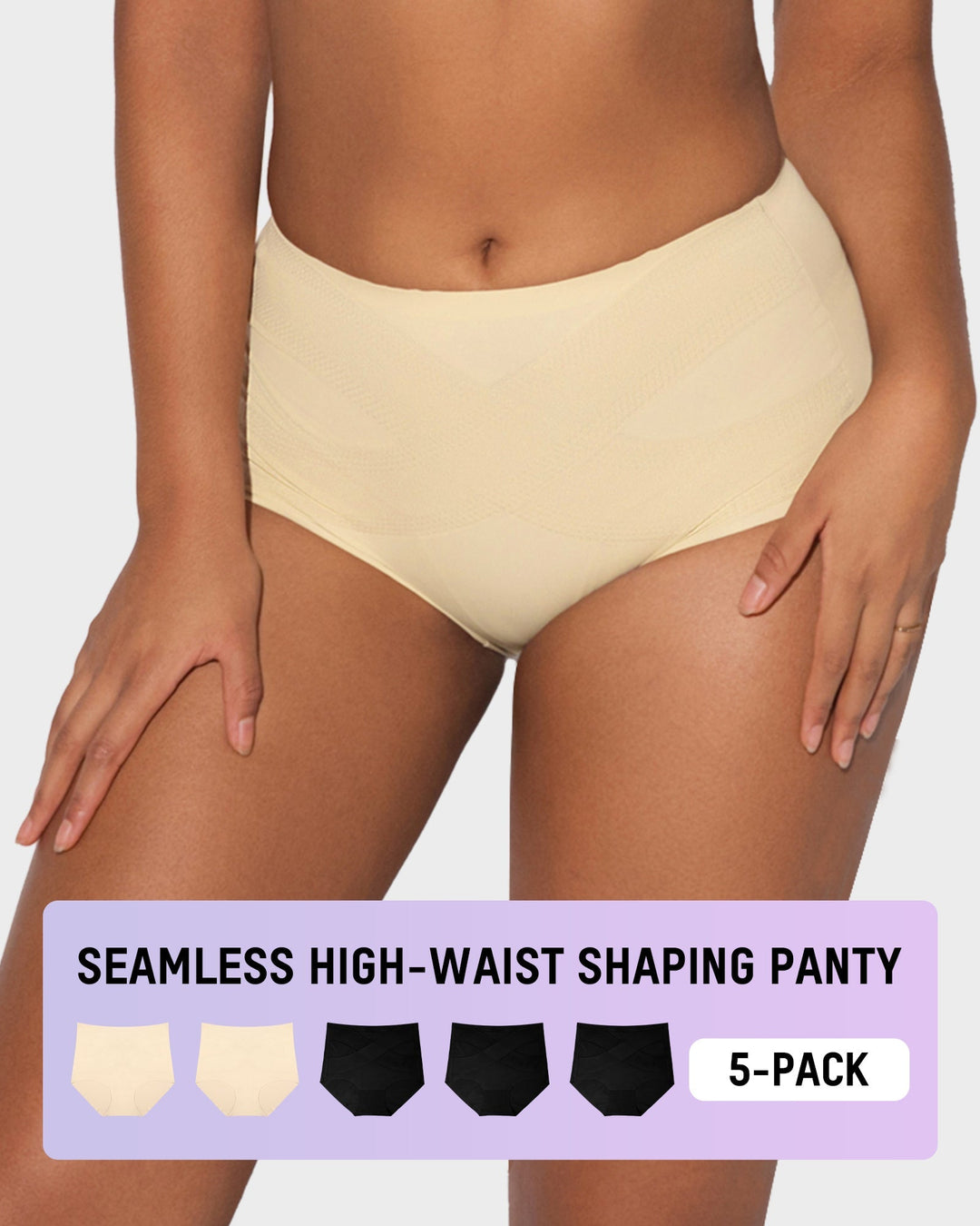 Naadloze High Waist Corrigerende Slips (5-pack)