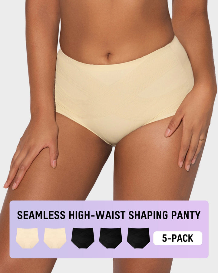 Naadloze High Waist Corrigerende Slips (5-pack)