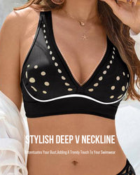 Petal Hollow V-hals Tweedelige String Bikiniset
