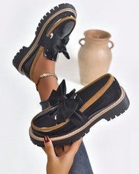 Valerie Bow Plateau Loafers