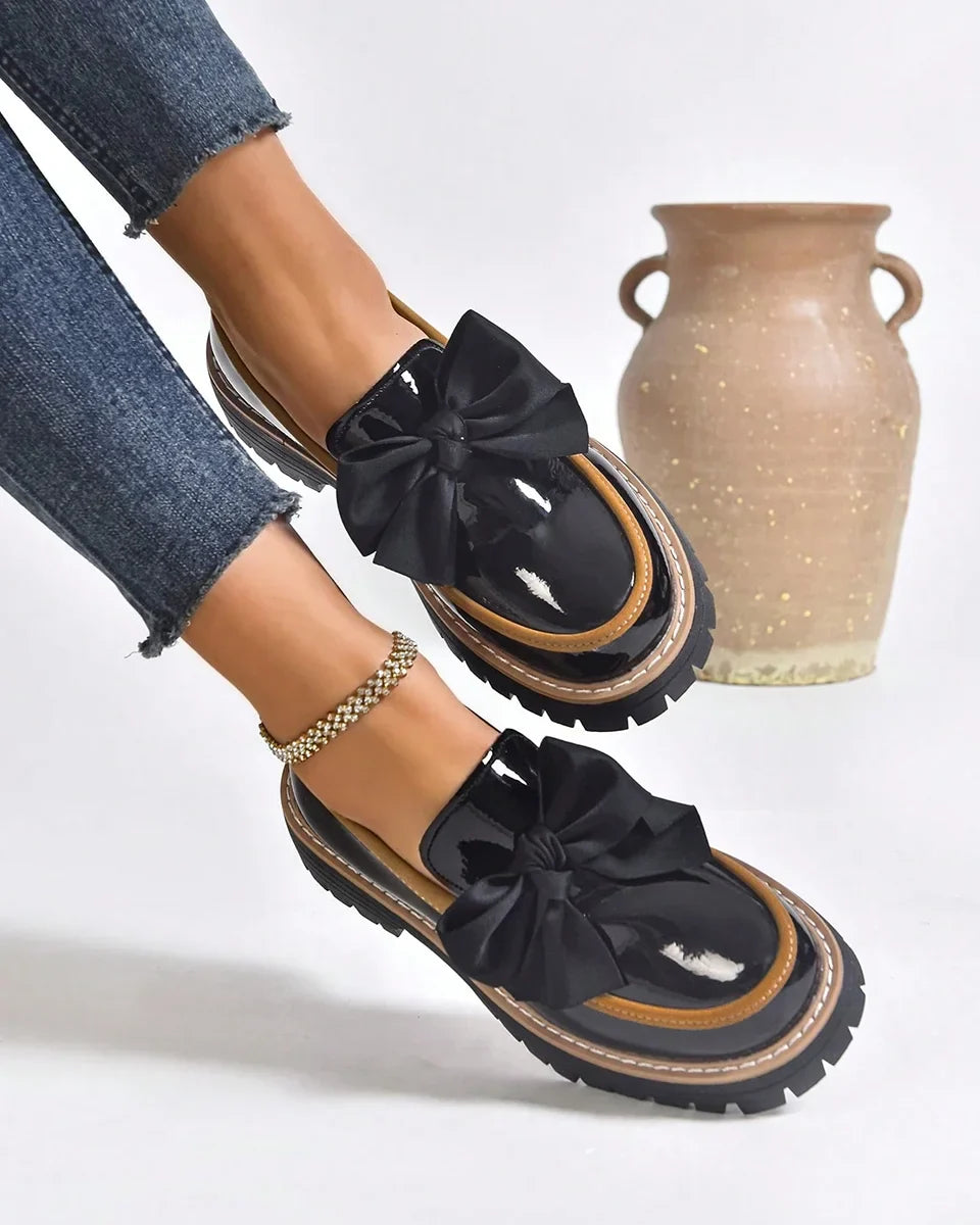 Valerie Bow Plateau Loafers