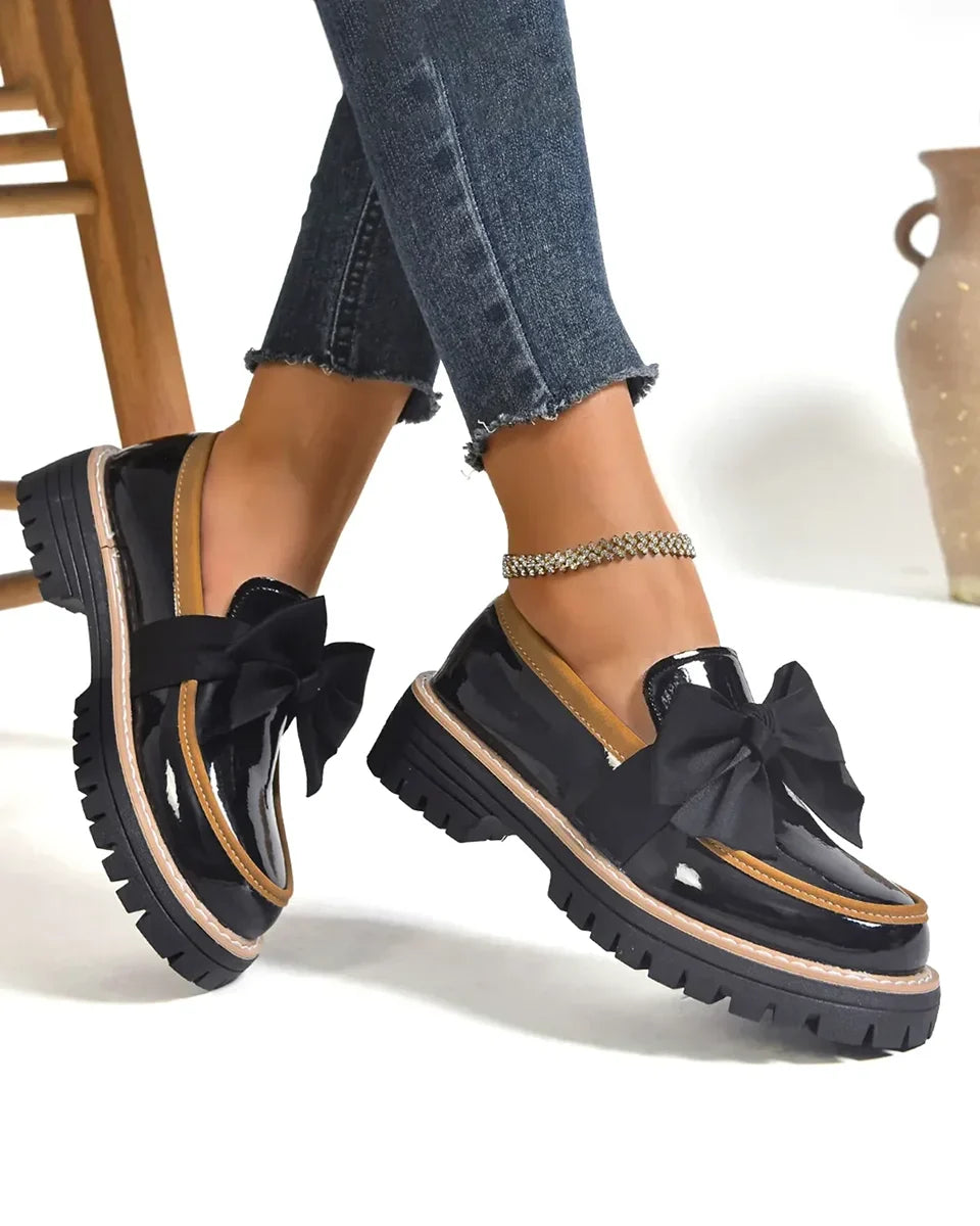 Valerie Bow Plateau Loafers