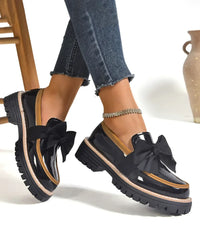 Valerie Bow Plateau Loafers