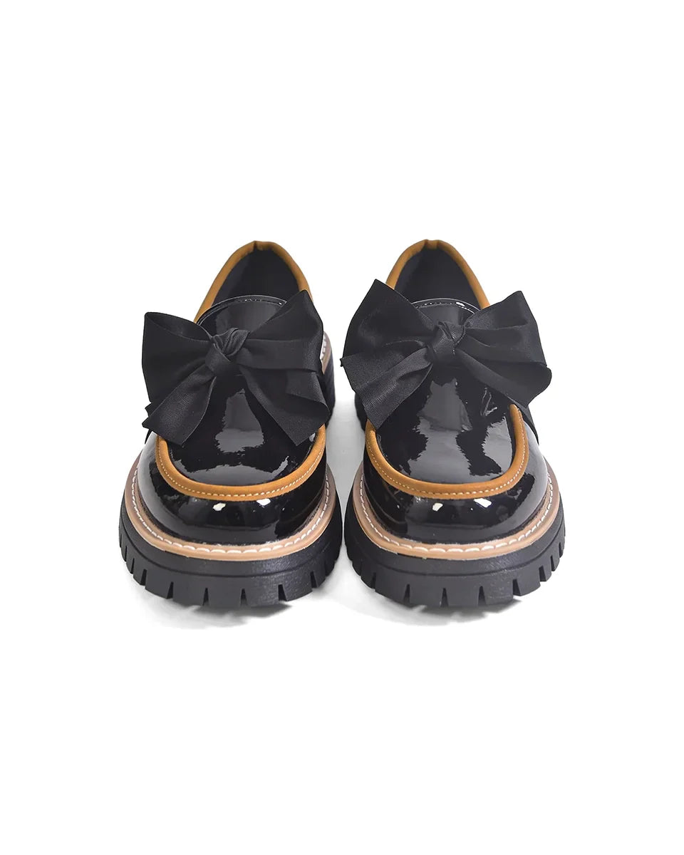Valerie Bow Plateau Loafers