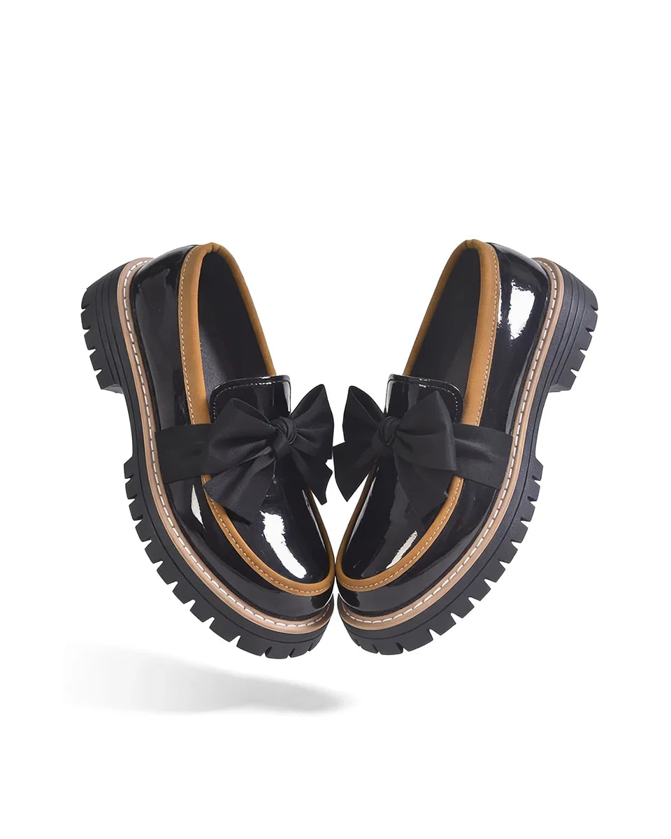 Valerie Bow Plateau Loafers