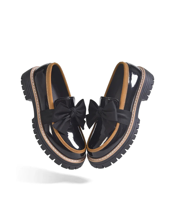 Valerie Bow Plateau Loafers